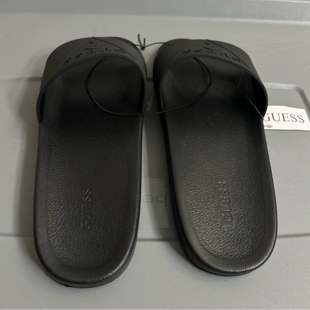 Guess Black Slide Sandals